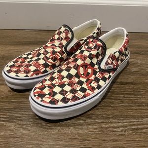 Vans Classic Slip On Crew Checkerboard Red.